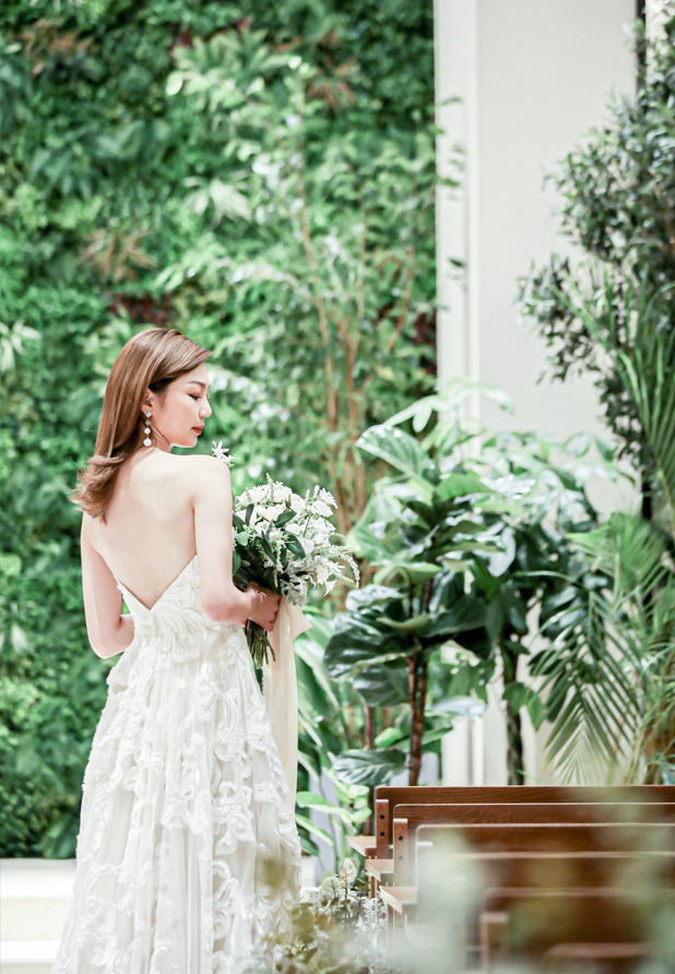 熊本市を一望する都会のウェディング